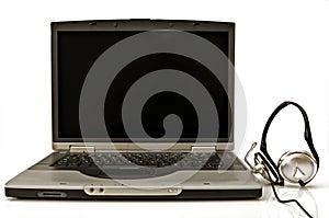 Laptop computer with headset