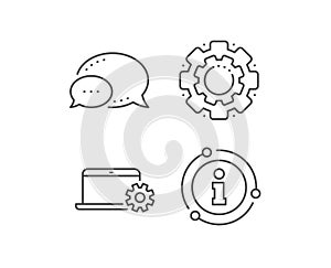 Laptop computer icon. Notebook Service sign. Vector