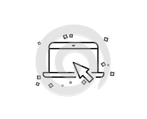 Laptop computer icon. Notebook sign. Vector