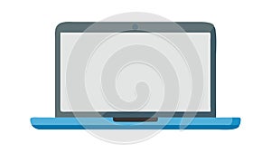 Laptop Computer Icon for Productivity Portable Work, vector design Generative AI