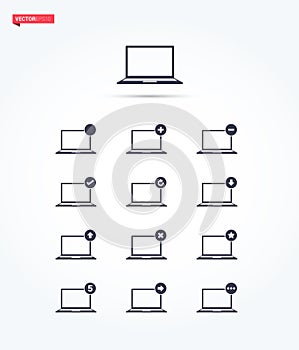 Laptop Computer Icon Set