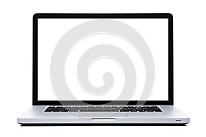 Laptop computer on isolated white.