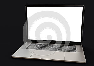 MacBook Pro silver similar laptop computer, front view