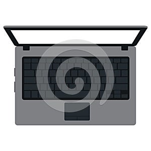 Laptop computer technology vector illustration design equipment screen. Notebook computer modern Pc icon business isolated white.