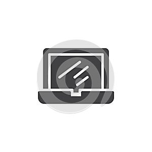 Laptop computer vector icon