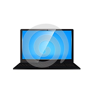 Laptop computer. Vector illustration.