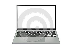 Laptop with 3D structure.Front angles