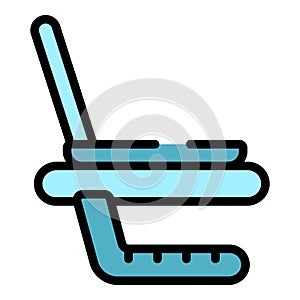Laptop desk stand icon vector flat