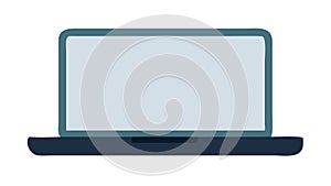 Laptop Device Icon, Portable Computing Symbol, vector design Generative AI