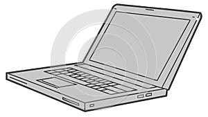 Laptop Device Vector: Modern Computing & Work Tool, vector design Generative AI