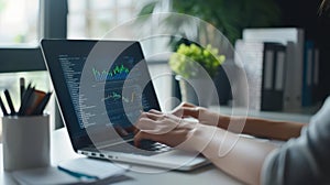 The professional data analysis. AI generated