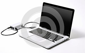 Laptop Docking Station on White Background