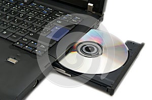 Laptop with DVD Loaded