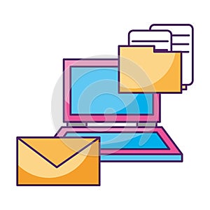 laptop email folder file documents data storage