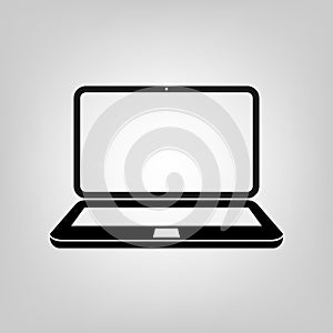 Laptop flat icon vector illustration computer symbol for graphic design, Web site, social media, UI, mobile upp