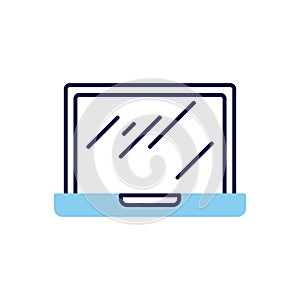 Laptop Flat related vector icon