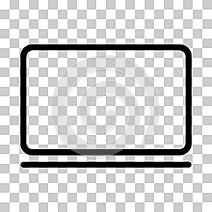Laptop flat web icon, notebook computer technology symbol , blank display vector illustration
