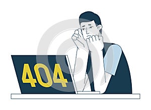 Laptop frustration error 404 flash message