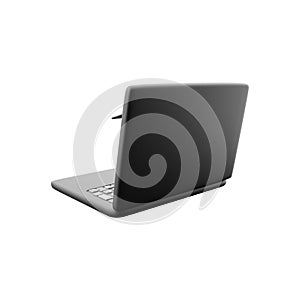 Laptop and Graduation Hat 3D Illustration. 3D render laptop, graduate hat Icon on white background