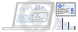 Data Analysis Dashboard with Graphs, Charts, and Digital Health Profile