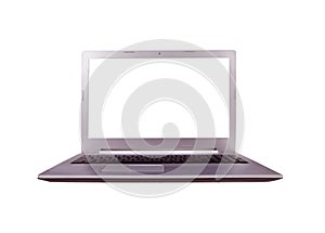 Laptop gray isolated on white background with clipping path