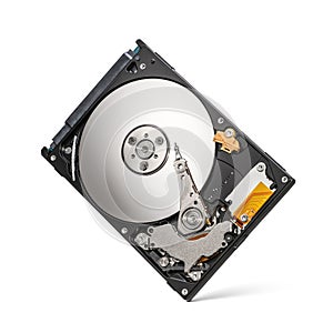 Laptop hard disk drive HDD isolated on a white background