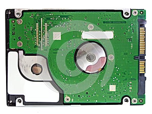 Laptop hard drive used to store information