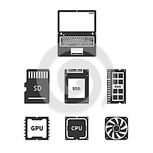 Laptop Hardware Icons