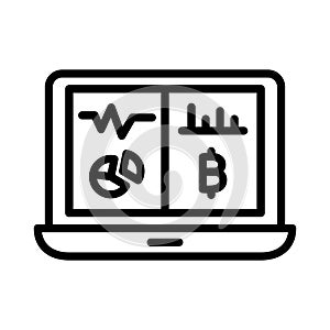 Laptop, Hash power, hashrate, hashrate calculation fully editable vector icons