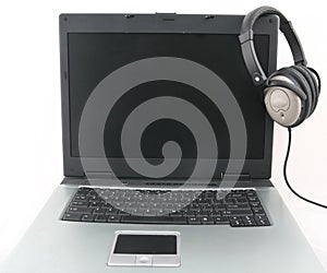 Laptop and headphone