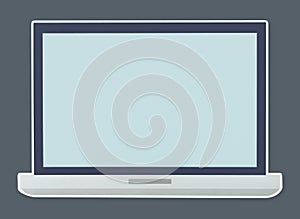 Laptop icon isolated
