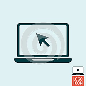 Laptop icon isolated