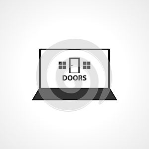 Laptop icon. Laptop isolated simple icon