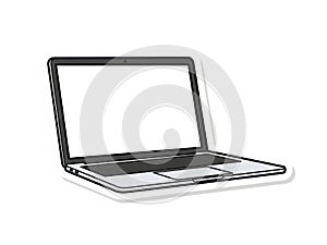 Laptop icon isolated on white background