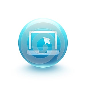 Laptop icon sphere