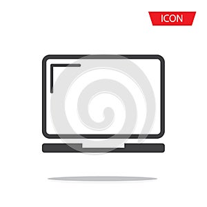 Laptop icon vector isolated on background