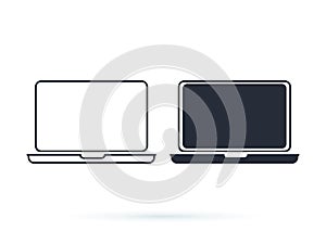 Laptop Icon Vector Logo Design Template