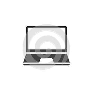 laptop icon vector, mobile computer solid logo, pictogram isolated on white, pixel perfect illustration photo