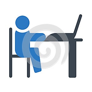 Laptop vector glyph color  icon