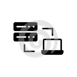 Laptop vector glyph flat  icon