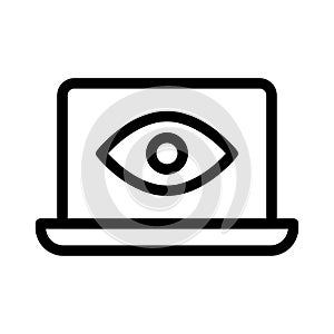 Laptop vector thin line icon