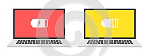 Laptop - Icons Medium and Low levels batery