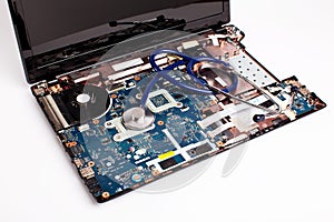 Laptop inside with stescope