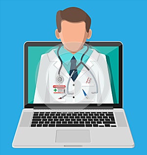 Laptop with internet pharmacy app