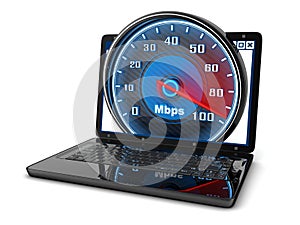 Laptop and internet speed
