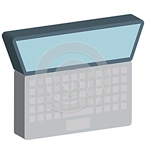 Laptop Isolated Vector Icon Editable