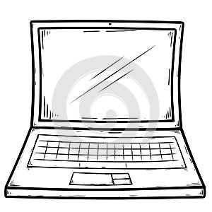 laptop isolated on white background