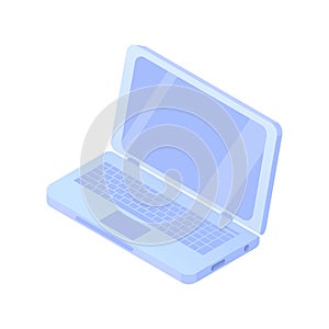 Laptop isometric icon. Tablet pc 3d device.