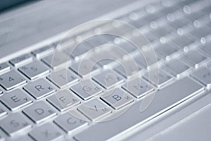 laptop keyboard close up, work remotely