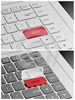 Laptop Keyboard with DDoS Buttons